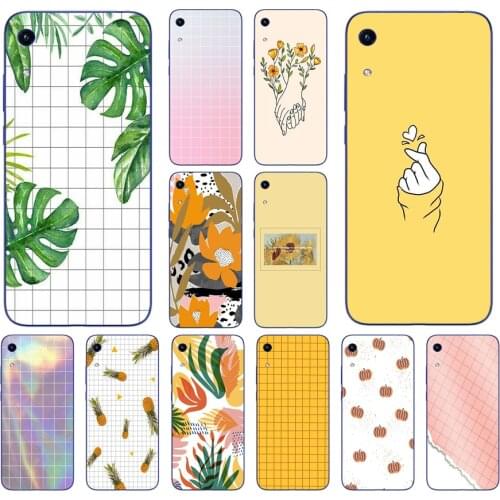 79 Yellow Gird Silicone TPU Protective Cover Phone Case On Case For Huawei Honor 8A 8S 9A Prime 10i 20i Case Soft
