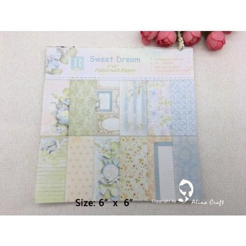 AlinaCraft 24 sheet 6"X6" sweet dream Scrapbooking patterned paper pack handmade craft paper craft Background pad