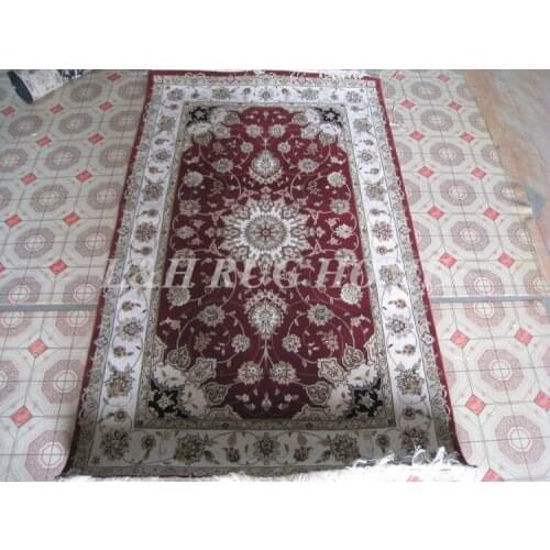 Free shipping 3.75'x5.75' 160 Line Persian carpet 100% New Zealand wool and handmade persian rug