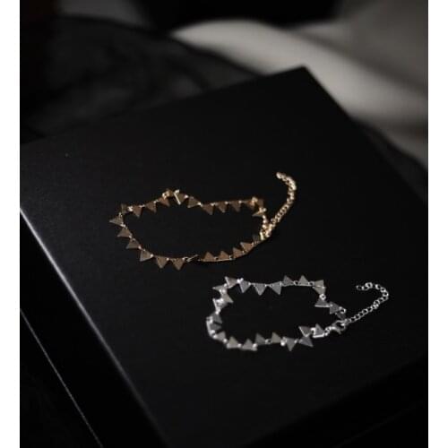 BJD doll accessories necklace for 1/3 Uncle size fashion versatile new zigzag triangle necklace - gold and silver 2 colors