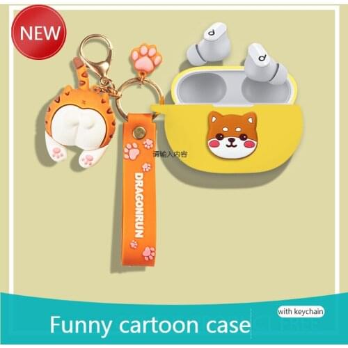 For Beats Studio Buds Cartoon dog Wireless Bluetooth Earphone Case Charging box soft shockproof Cover Studiobuds Case Coque