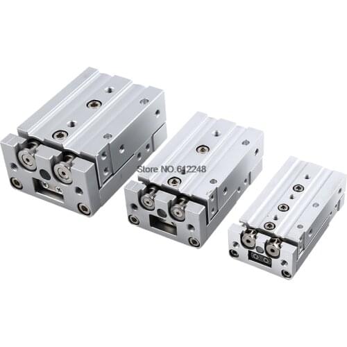 MXS Double acting air slide table cylinder bore 6mm 8mm 12mm 16mm 20mm 25mm stroke 10/20/30/40/50/75 100 125 150