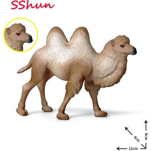 12*4*9CM Children Cognitive Solid Simulation Wild Animal World Desert Single Bactrian Camel Mongolian Camel Model Toy