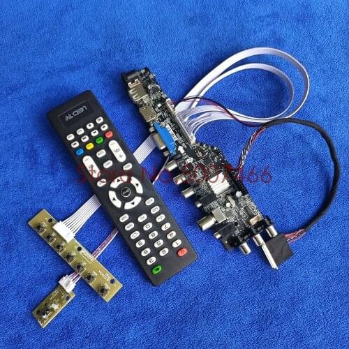 DVB 3663 USB VGA fit M101NWT2/M101NWT4/N101L6/N101LGE LVDS 40-Pin 1024*600 signal digital universal display drive board kit
