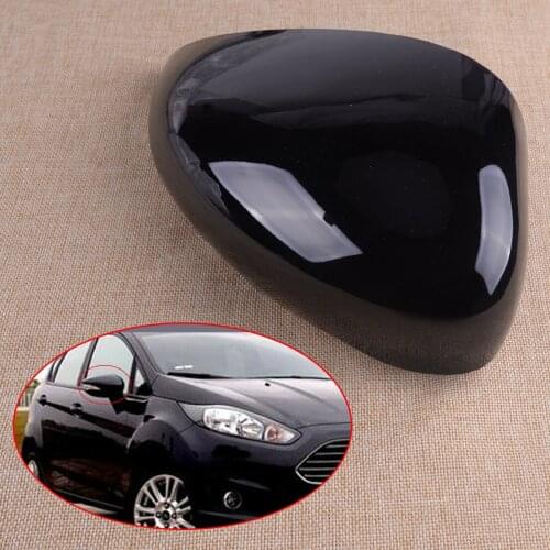 DWCX Right Gloss Black Wing Mirror Cover Cap Painted Fit for Ford Fiesta MK7 2008 2009 2010 2011 2012 2013 2014 2015 2016 2017