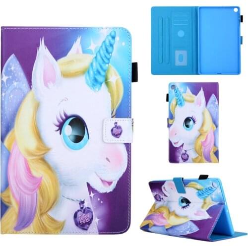 SM-T510 Tablet Case For Samsung Galaxy Tab A 10 1 Case 2019 T510 T515 Cover Funda Painted Flip Stand Shell For Tab A 10.1 Cover