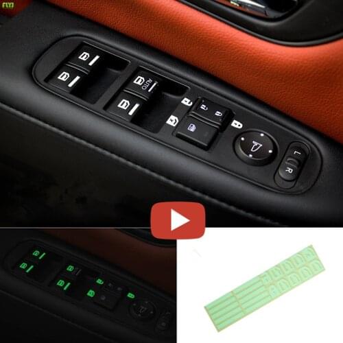 FLYJ Car sticker Car window switch Luminous sticker For Honda BMW audi Mazda mitsubishi Hyundai Nissan Toyota VW car Styling