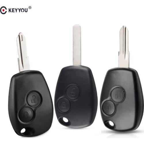 KEYYOU 10X For Renault Duster Megan Modus Clio Modus Kangoo Logan Sandero For Nissan Almera 2 Buttons Car Remote Key Shell Fob