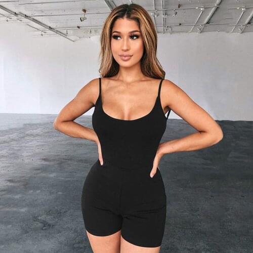 Catsuit Jumpsuit Rompers Bodysuit Shorts Cloth Streetwear Suit Club Women Clothing Backless Bodycon Summer Outfits Dropshipping
