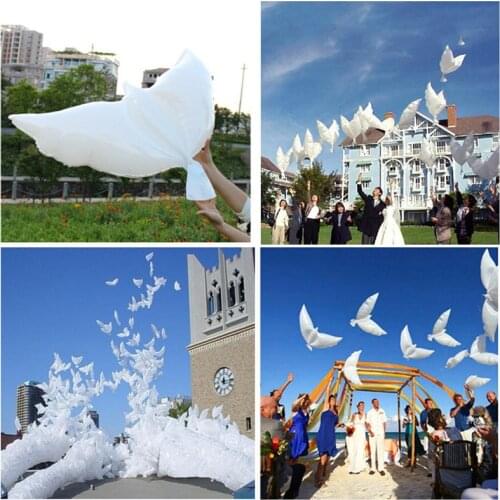 Flying 105*42cm White Pure Dove Foil Balloons Wedding Dove Balloons Peace Bird Ball Pigeons Peace Birthday Party Decor Supplies