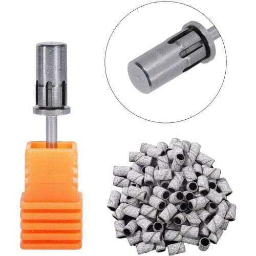 Medical Stainless Steel Nail Drill Bits Ring Sanding Bands Mandrel Grip Cutters Manicure Sanding Caps Pedicure Cutters Pedicure