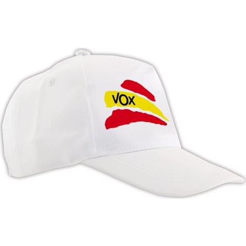 MERCHANDMANIA cap LOGO party VOX flag Spain soft color unisex polyester sports adjustable field picnic fishing