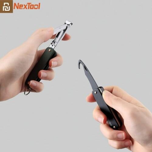 Youpin Nextool Multifunctional Nail Clippers Nail file with Unboxing knife Hook knife keyRing portable Mini Nail care tool