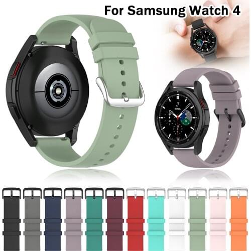 20mm soft Silicone WatchBand for Samsung Galaxy Watch 4 Strap Replacement bracelet wristStrap for Huami Amazfit BIP GTR 42mm