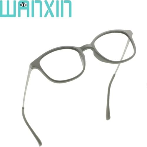 Wanxin Composite Blue Light Blocking Glasses, Square Computer Reading Glasses, Transparent Lens, Reduce Headaches&Eyestrain