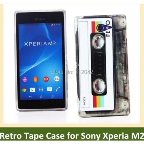 OEEKOI Retro Cassette Tape Radio Print Soft TPU Cover Phone Case for Sony Xperia M2 S50h Free Shipping
