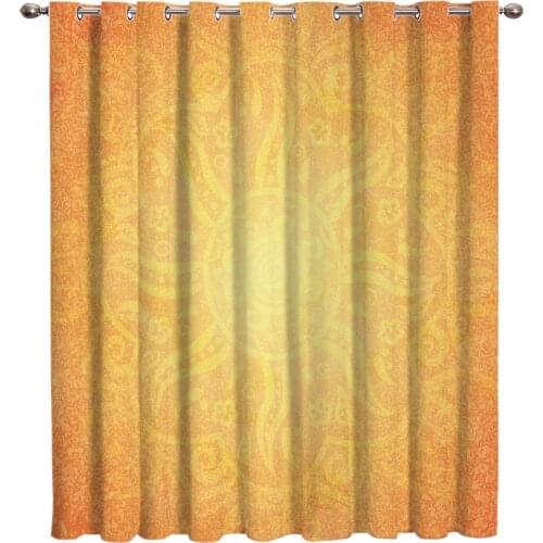 Orange Indian Style Window Treatments Curtains Valance Living Room Bedroom Curtains Kitchen Outdoor Fabric Floral Decor Kids