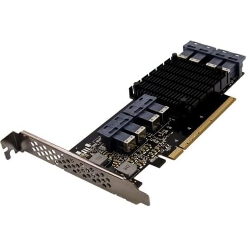 PCI-E 3.0 X16 PEX8749 U.2 SFF-8649 Adapted Solid-State NVMe SSD Hard Drive Adapter Card for PC