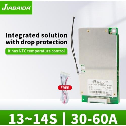 JBD BMS 13S 14S 48V For 3.6V 3.7V Li-ion Lithium Battey With Common Port Balance 30A 40A 50A 60A Protection Board