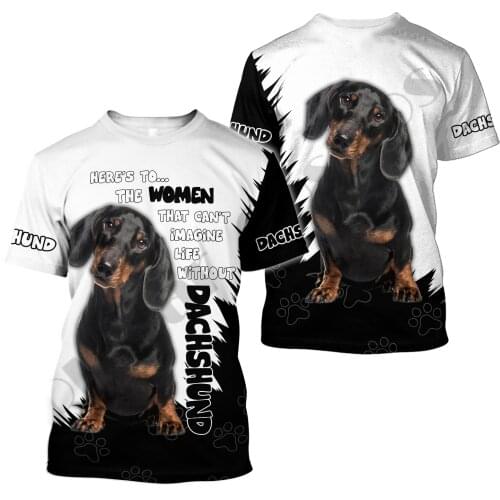 PLstar Cosmos 3DPrint Newest Dachshund Bull Dog Pet Unique Man/Woman Harajuku Streetwear Casual Funny T-Shirt Short Sleeve W-1