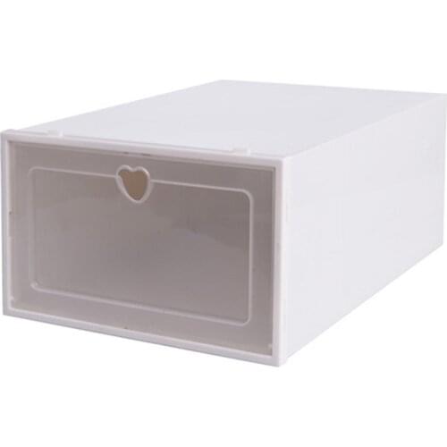 Transparent Plastic Shoe Box Shoe Storage Box Shoe Box Shoe Box Flip Cover Drawer Shoe Storage Artifact Thickening