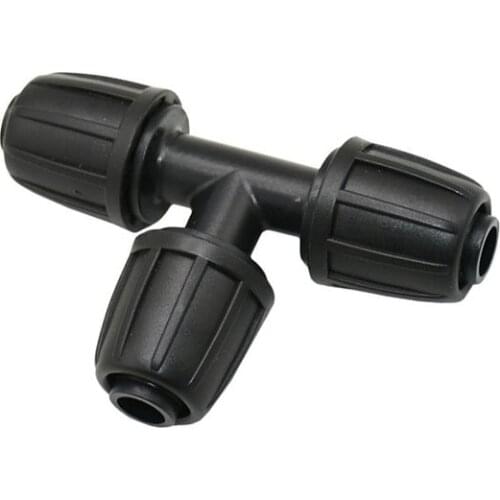 1/2" Garden hose tee water splitter With lock nut T type connector 16mm hose tee barb connector 1pcs