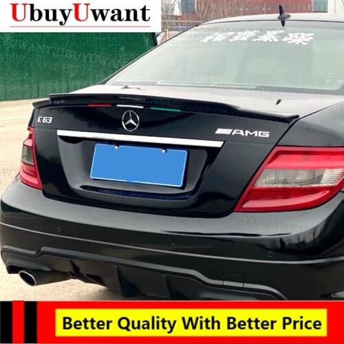 For BENZ W204 C-CLASS Real Carbon Fiber Car Trunk Spoiler Wing For C180 C200 C300 2008-2014 Car Rear Lip Wing Spoiler