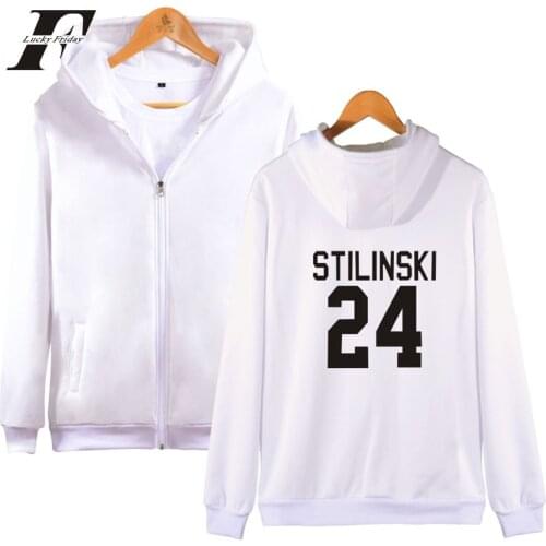 Stilinski 24 Teen Wolf fashion hip hop zipper men women hoodies jacket casual zip up unisex long sleeve hooded sweatshirts tops