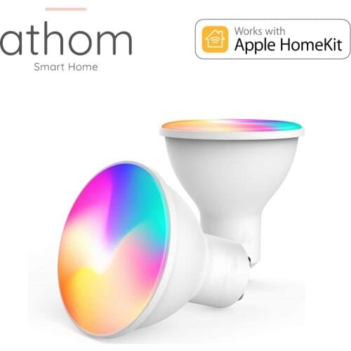 ATHOM Homekit WIFi Smart Bulb Dimmable 4.5W RGBCW GU10