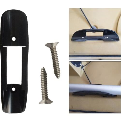 Universal Plastic Kayak Raft Paddle Holder with Fixing Hardware Fishing Rod Holder