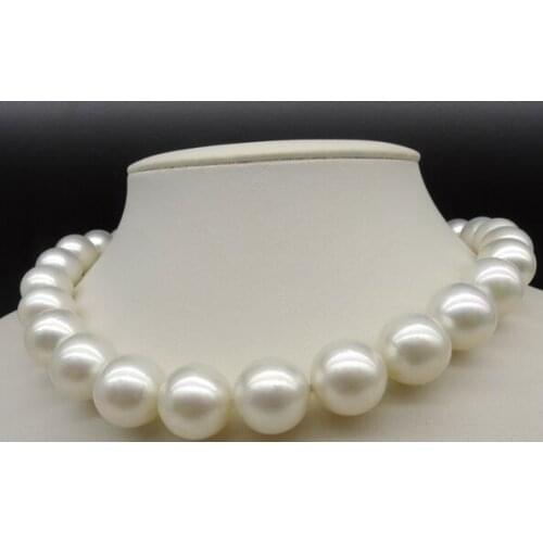 Eternal necklace Women Gift word 925 real 925 real natural big Huge 18"12to14mm Natural South Sea genuine choker