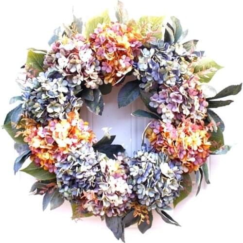 Hydrangea Wreath Wedding Wreath Flower Christmas Garland Home Door Decoration