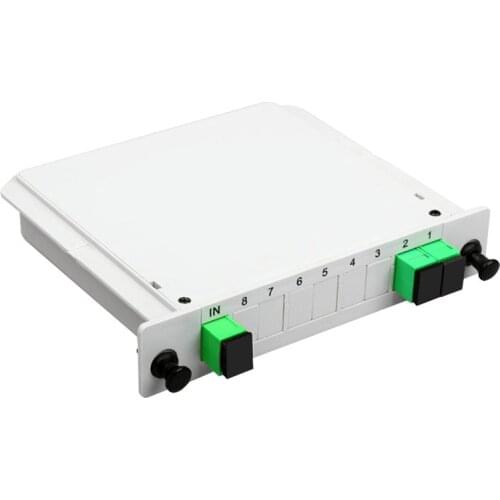 10PCS/ Lot SC APC PLC 1X2 splitter Fiber Optical Box FTTH PLC Splitter box with 1X2 Planar waveguide type Optical splitter