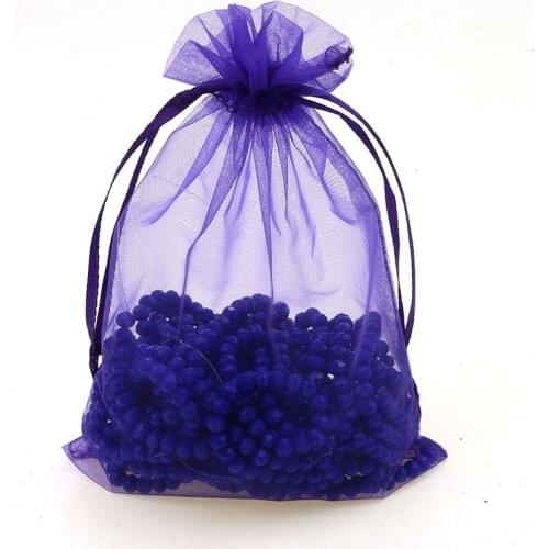 100pcs/lot 17x23cm 21 Colors Drawstring Organza Bag Beads Packaging Pouches Christmas Wedding Party Display Drawable Gift Bags