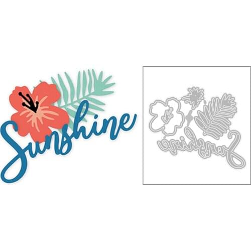 2020 Hot New Plant Flower Leaves Leaf Word Letter Sunshine Metal Cutting Dies Foil and Scrapbooking For Card Making Cut no stamp