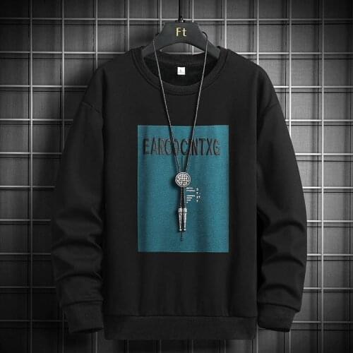 2021 Mens Casual Sweatshirts Hoodie Spring Autumn Men Harajuku Style O-Neck Patchwork Sweatshirt Young Men Multi Color 4XL