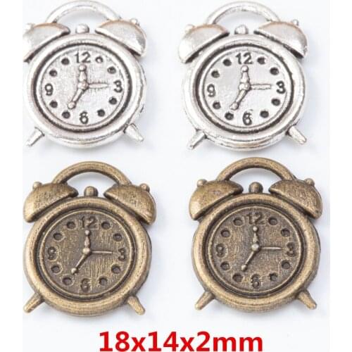 35 pieces of retro metal zinc alloy clock pendant for DIY handmade jewelry necklace making 7674