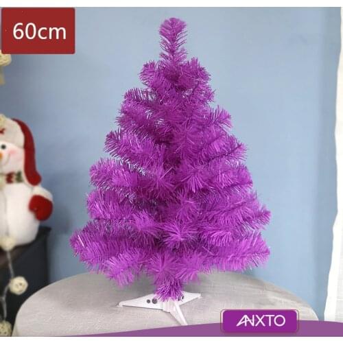 60cm Christmas tree purple pink gold mini artificial Christmas tree Christmas decorations for home Christmas ornaments