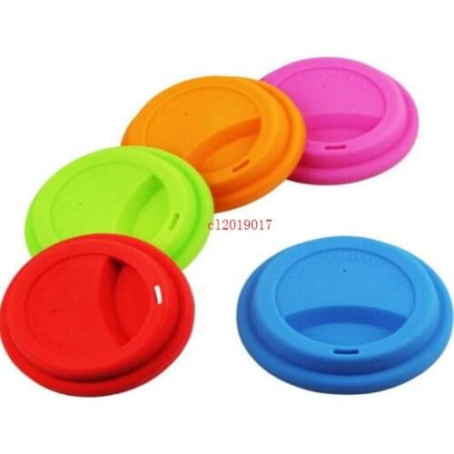 9cm Silicone Cup Lids Anti Dust Spill Proof Food Grade Silicone Replacement Coffee Mug Cover Milk Tea Cup Airtight Seal Lids