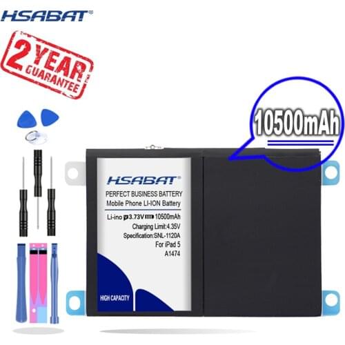 New Arrival [ HSABAT ] 10500mAh Replacement Battery for iPad 5 Air for iPad5 A1474 A1475 A1484 A1476 A1822 A1823 A1893 A1954
