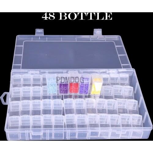 ARMYQZ 32/48 Grids 5d Diamond Painting Accessories Storage Box Diamond Painting Drill Storage Box Transparent Container