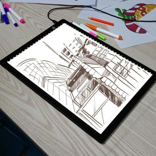 Creative Toy A4 Size Copy Board 3 Level Dimmable Kids Tablet Sketching Practice Drawing Board LED Light Pad for Diamond Painting