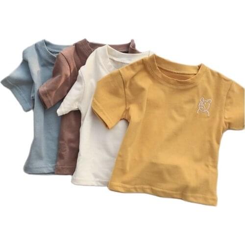 Summer new products childrens clothing boys and girls clothing cotton childrens short-sleeved t-shirt P4054