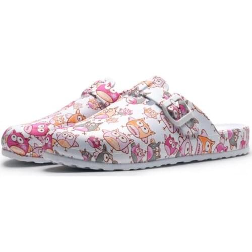 EVA Printed Slippers Adjustable Nurse Flat-soled Operating Shoes Soft Soled Garden Light Comfortable Non-slip Clean Shoes