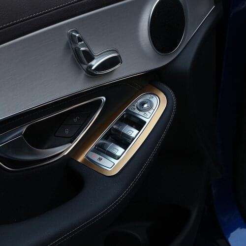 Power Window Master Control Switch Cover Trim for Mercedes Benz C Class W205 C180 C200 GLC260 2015 2017 Car Accessories for LHD