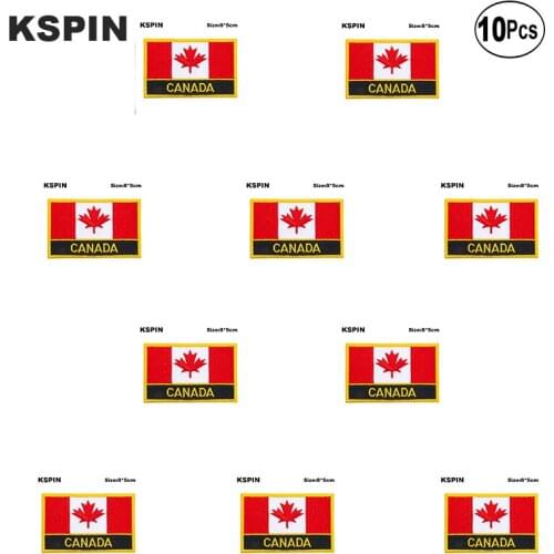 Canada Flag Embroidery Patches Iron on Saw on Transfer patches Sewing Applications for Clothes in Home&Garden