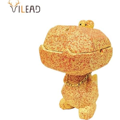 VILEAD Ceramics Cute Crocodile Ashtray Living Room Desktop Decoration Smoke Ash Holder Home Decor Interior Office Accessories