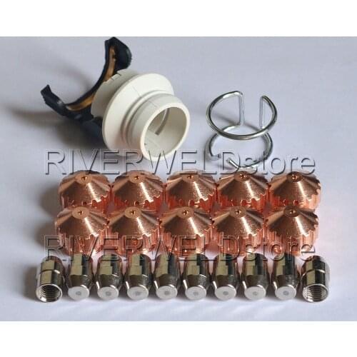 0408-2267 2053 2404 2261 Plasma Electrodes & Nozzles/Tips Kit Fit Saf 100 PLAZCUT 22pcs