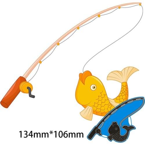 134*106mm Fish Caught Metal Dies for 2020 New Stencils DIY Scrapbooking Paper Cards New Craft Making Craft Decoration
