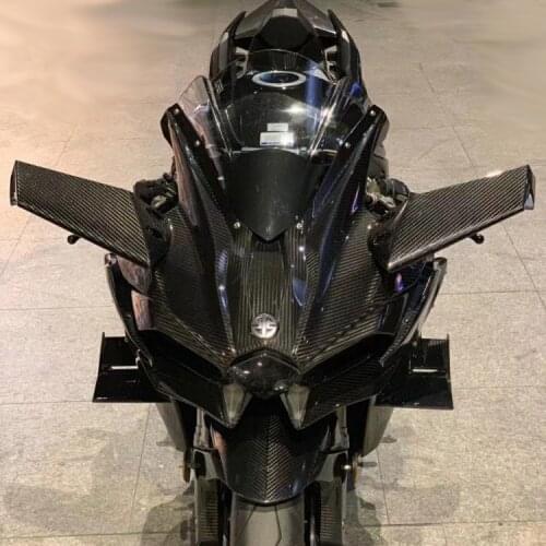 Motorcycle Winglet Aerodynamic Wing Kit Spoiler 100%Carbon Fiber For KAWASAKI H2 H2R 2015 2016 2017 2018 2019 2020 2021